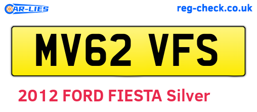 MV62VFS are the vehicle registration plates.