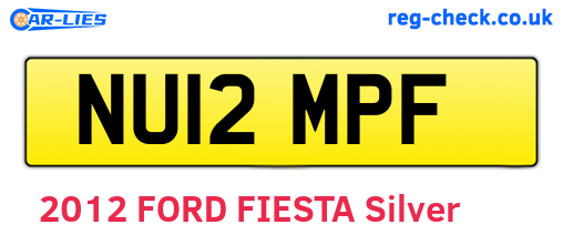 NU12MPF are the vehicle registration plates.