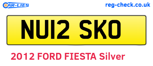 NU12SKO are the vehicle registration plates.