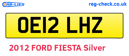 OE12LHZ are the vehicle registration plates.