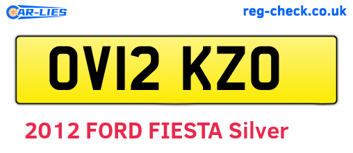 OV12KZO are the vehicle registration plates.