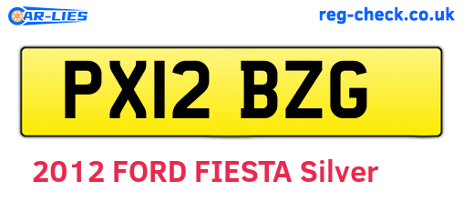 PX12BZG are the vehicle registration plates.
