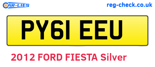 PY61EEU are the vehicle registration plates.