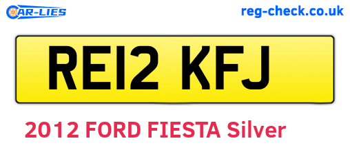RE12KFJ are the vehicle registration plates.