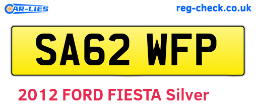 SA62WFP are the vehicle registration plates.