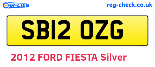 SB12OZG are the vehicle registration plates.