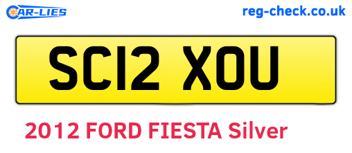 SC12XOU are the vehicle registration plates.
