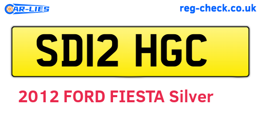 SD12HGC are the vehicle registration plates.