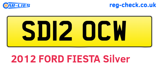 SD12OCW are the vehicle registration plates.