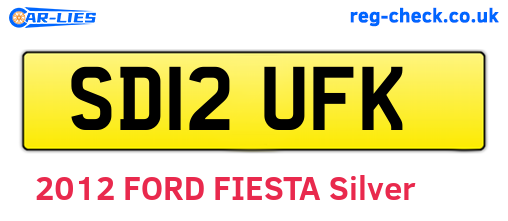 SD12UFK are the vehicle registration plates.