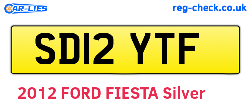 SD12YTF are the vehicle registration plates.