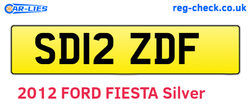 SD12ZDF are the vehicle registration plates.