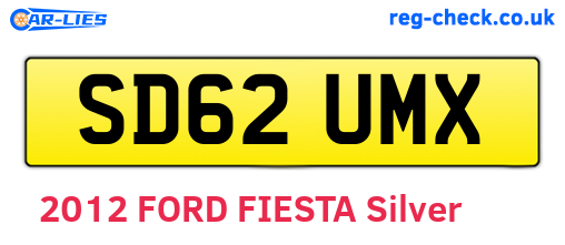 SD62UMX are the vehicle registration plates.