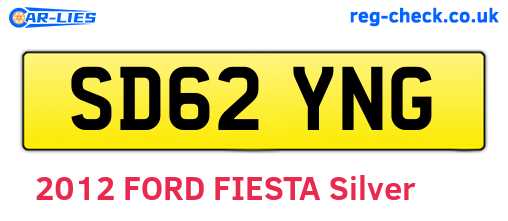 SD62YNG are the vehicle registration plates.