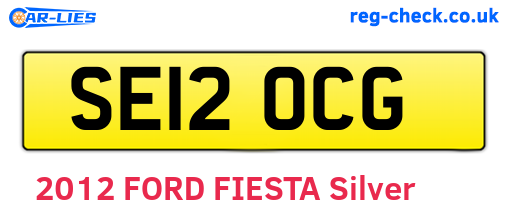 SE12OCG are the vehicle registration plates.