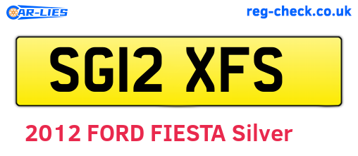 SG12XFS are the vehicle registration plates.