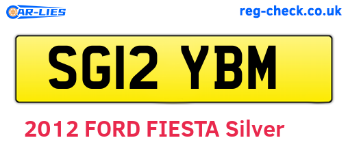 SG12YBM are the vehicle registration plates.