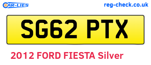 SG62PTX are the vehicle registration plates.