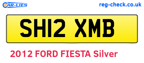SH12XMB are the vehicle registration plates.