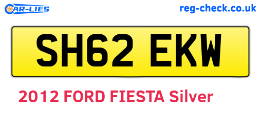 SH62EKW are the vehicle registration plates.