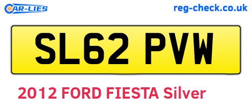 SL62PVW are the vehicle registration plates.