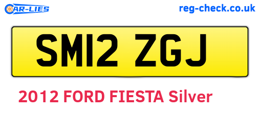SM12ZGJ are the vehicle registration plates.
