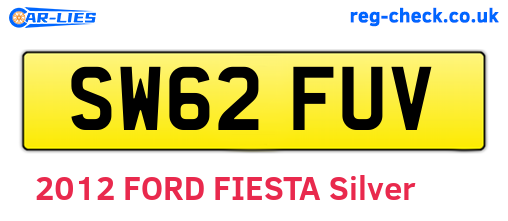 SW62FUV are the vehicle registration plates.
