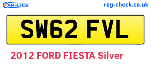 SW62FVL are the vehicle registration plates.