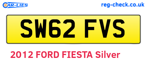 SW62FVS are the vehicle registration plates.