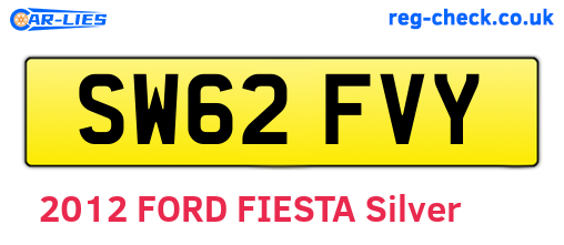 SW62FVY are the vehicle registration plates.