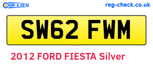 SW62FWM are the vehicle registration plates.