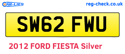 SW62FWU are the vehicle registration plates.