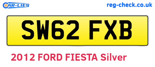 SW62FXB are the vehicle registration plates.