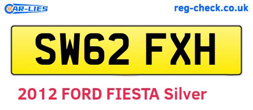 SW62FXH are the vehicle registration plates.