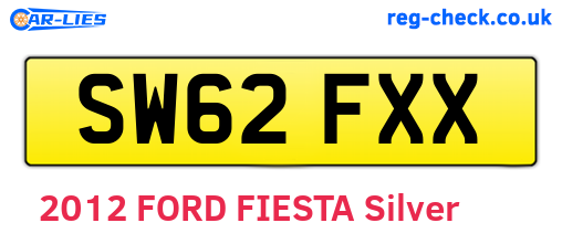 SW62FXX are the vehicle registration plates.