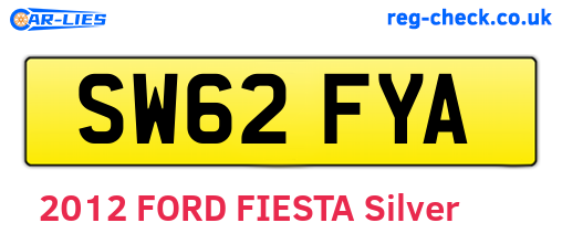 SW62FYA are the vehicle registration plates.