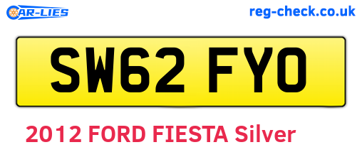 SW62FYO are the vehicle registration plates.