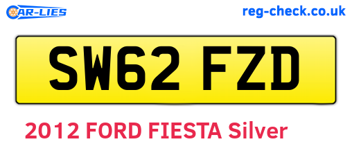 SW62FZD are the vehicle registration plates.
