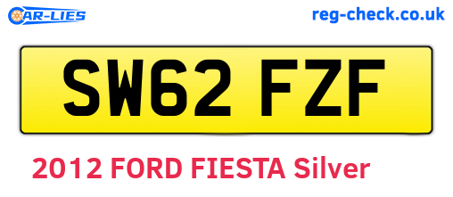 SW62FZF are the vehicle registration plates.