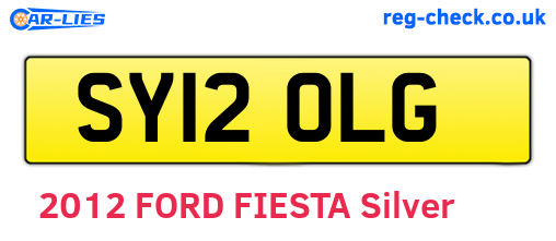 SY12OLG are the vehicle registration plates.