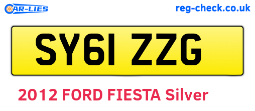 SY61ZZG are the vehicle registration plates.