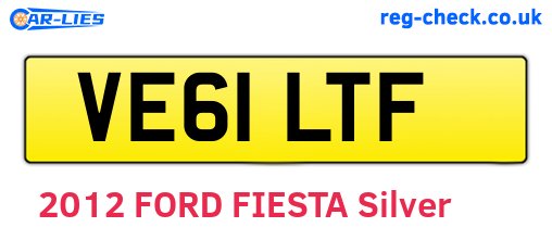 VE61LTF are the vehicle registration plates.