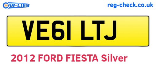 VE61LTJ are the vehicle registration plates.