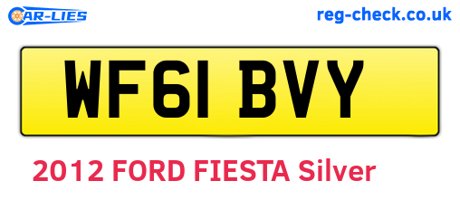 WF61BVY are the vehicle registration plates.