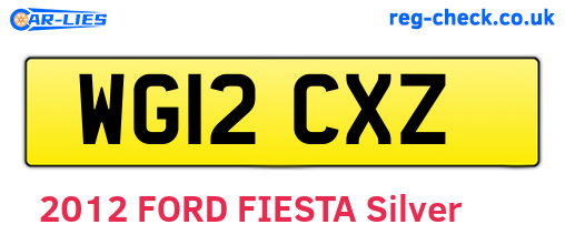 WG12CXZ are the vehicle registration plates.