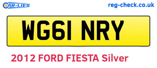 WG61NRY are the vehicle registration plates.
