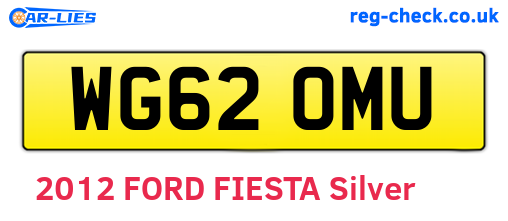WG62OMU are the vehicle registration plates.