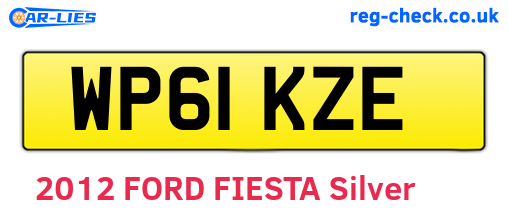 WP61KZE are the vehicle registration plates.