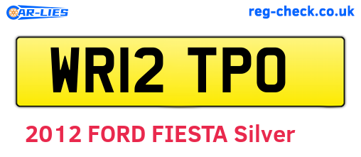 WR12TPO are the vehicle registration plates.
