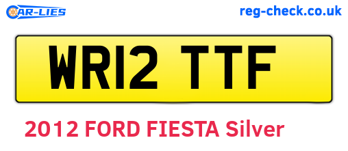 WR12TTF are the vehicle registration plates.